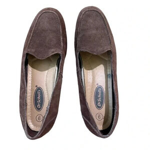 Dr. Scholl’s Diana Women’s Leather Suede Brown Slip-On Mule Loafers Size 9 GUC